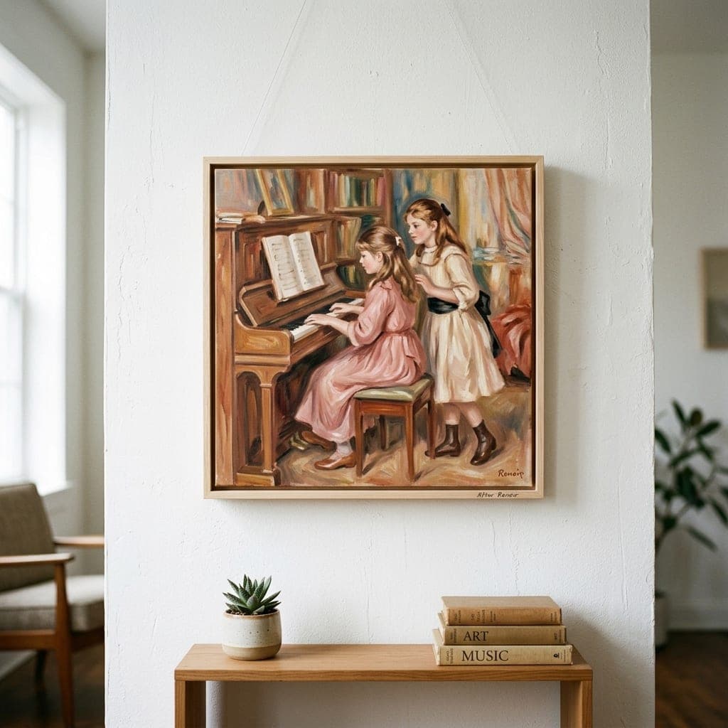 Two Girls at Piano