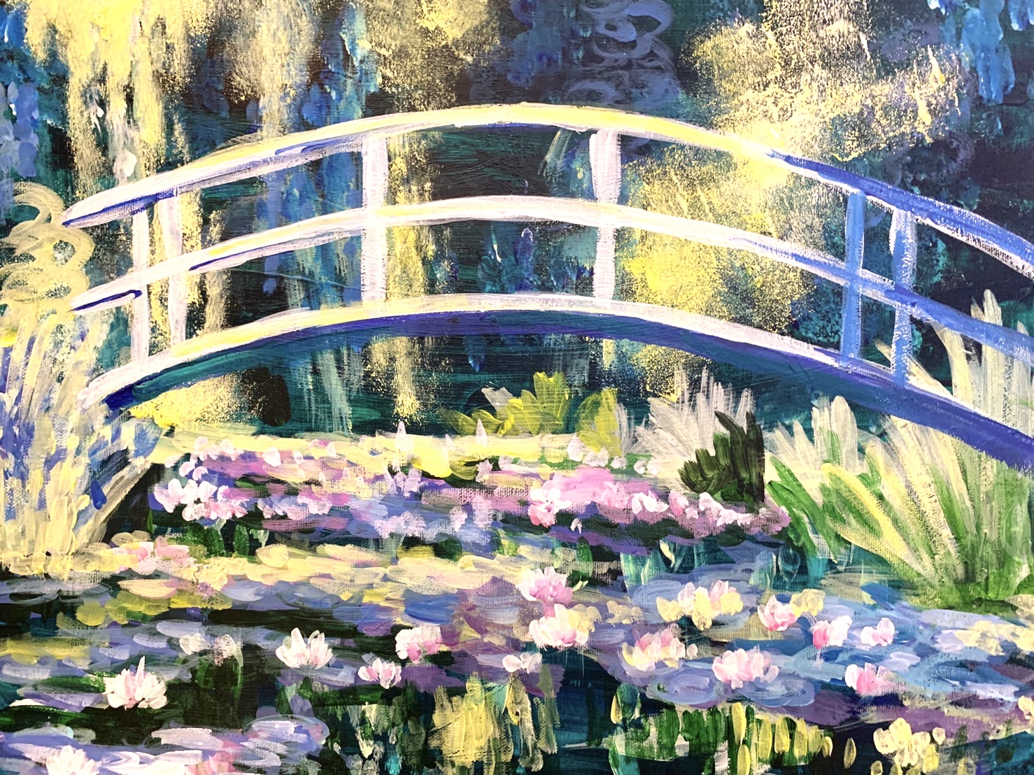 モネの日本橋 Monet Japanese Bridge – Artbar Tokyo – Paint