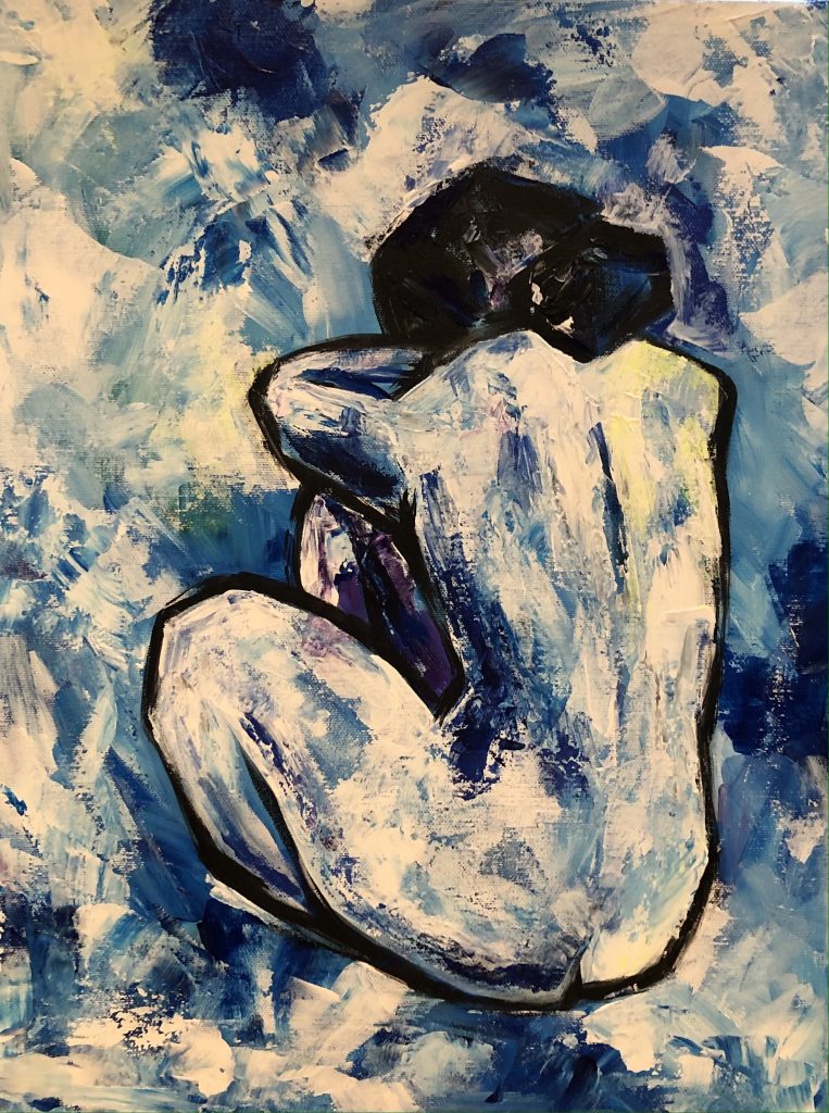 ピカソブルーヌード Picasso Blue Nude – Artbar Tokyo – Paint and 