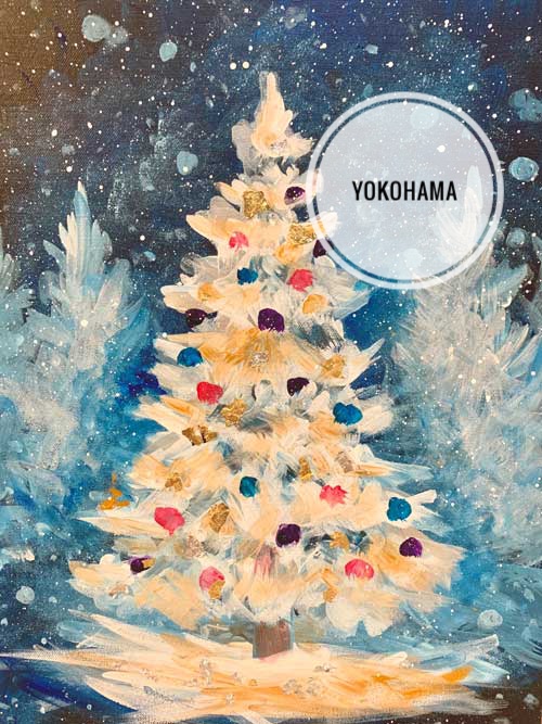 YOKOHAMA シルバークリスマスツリー Silver Christmas Tree w 