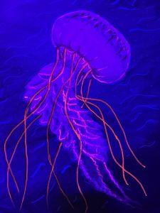 Yokohama Motomachi Uvネオン クラゲ Uv Neon Jellyfish Artbar Tokyo Paint And Wine Art Studio Let Your Creativity And The Wine Flow