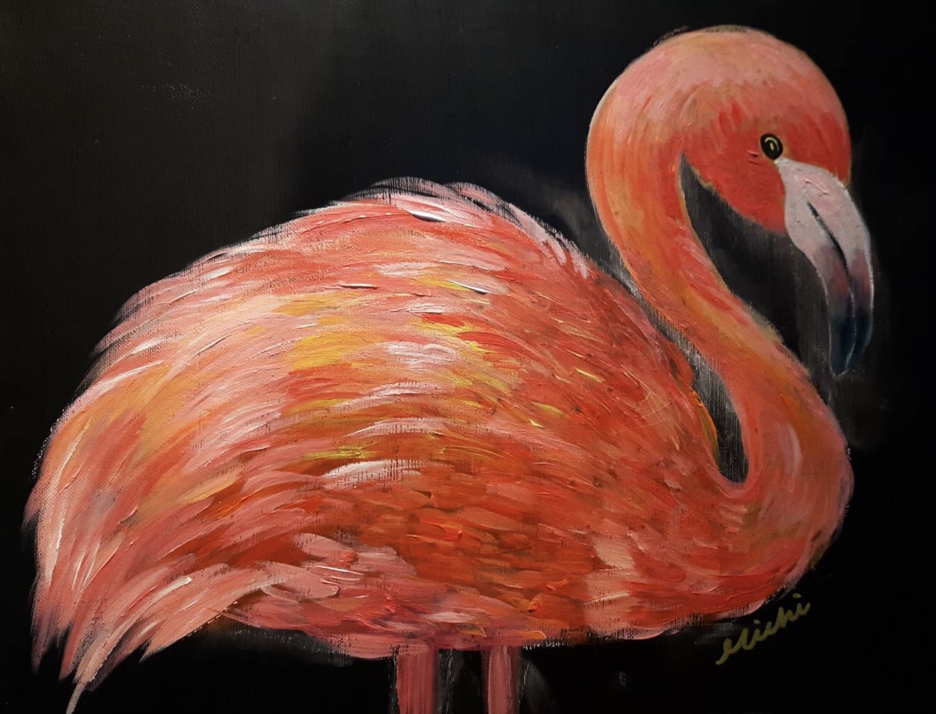 Flamingo – Artbar Tokyo – Paint and Wine Art Studio: Let Your