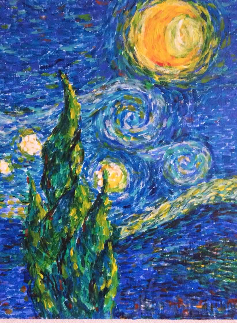 ゴッホ 星月夜 Van Gogh Starry Night Artbar Tokyo Paint And Wine Studio Let Your Creativity And The Wine Flow