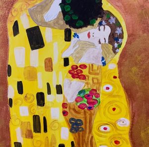 クリムトKlimt's The Kiss – Artbar Tokyo – Paint and Wine Art Studio