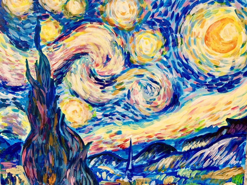 ゴッホ 星月夜 Vibrant Van Gogh Starry Night – Artbar Tokyo – Paint