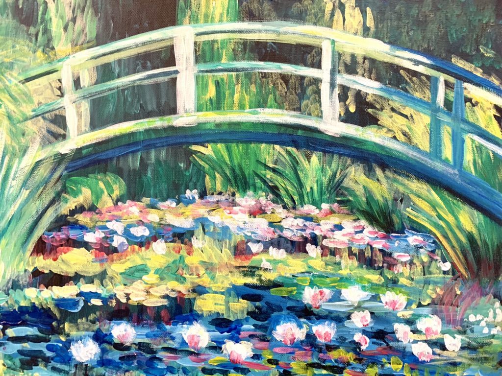 モネの日本橋 Monet Japanese Bridge – Artbar Tokyo – Paint and Wine