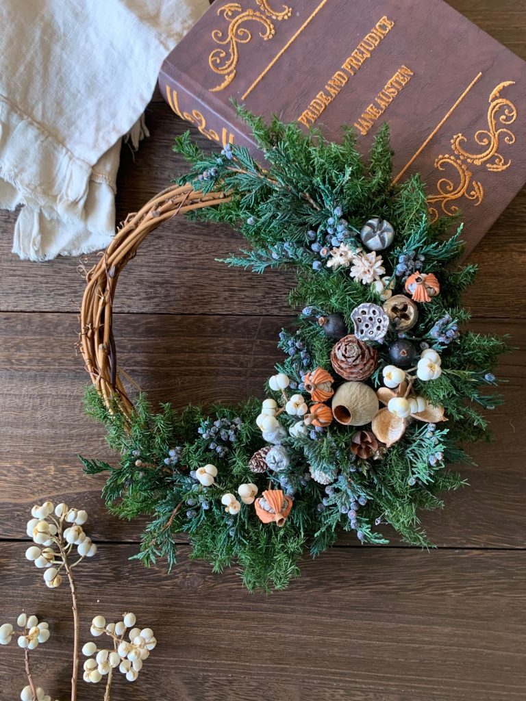 Craft Morning エバーグリーンのクリスマスリース Christmas Wreath