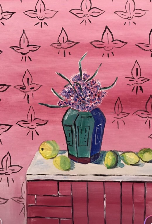 マティス ピンクの静物 – Matisse Still Life – Artbar Tokyo – Paint and Wine Art