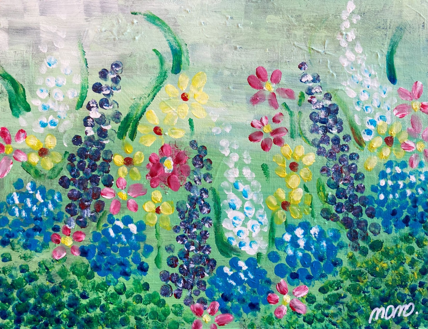 親子 ParentChild フィンガーペイント マイガーデン Finger paint My Garden Artbar