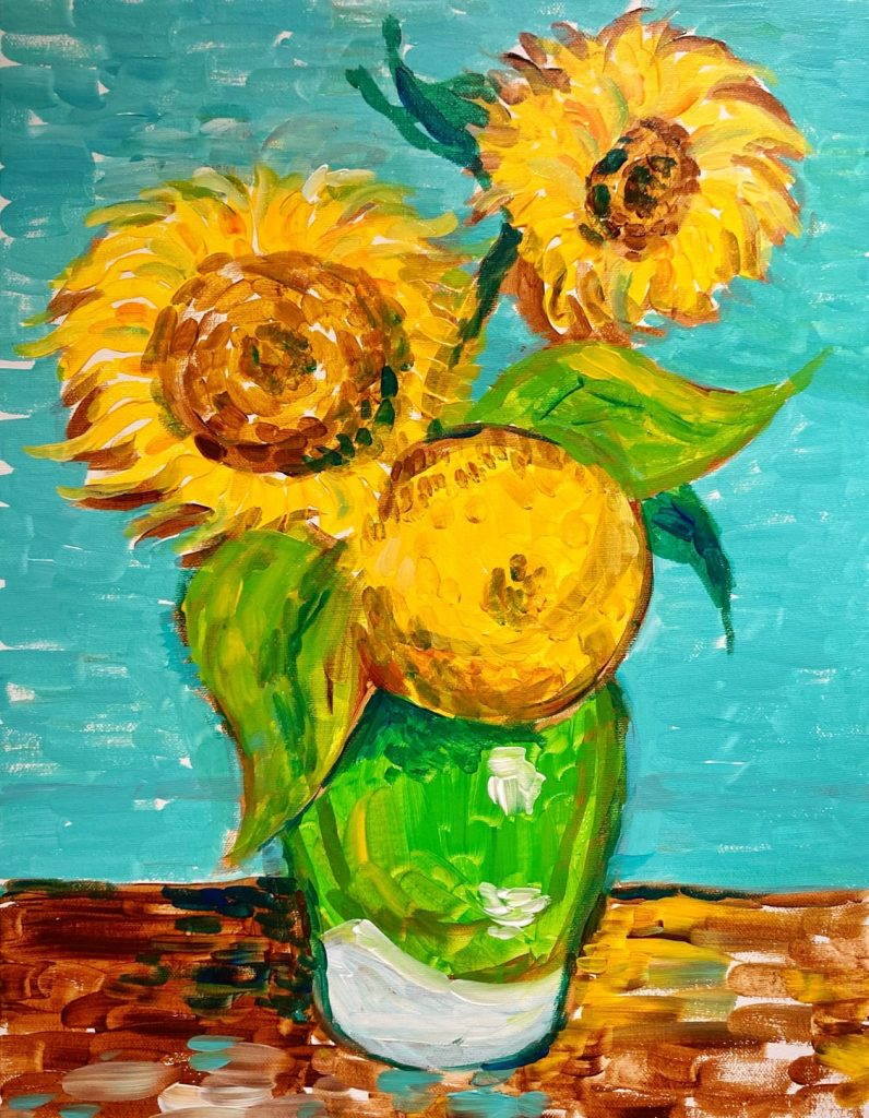 ゴッホ ひまわり Van Gogh Sunflowers – Artbar Tokyo – Paint and