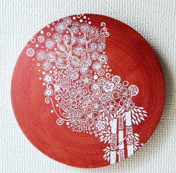 フラワー ドリーム 丸いキャンバス Floral Dream Round Canvas – Artbar Tokyo – Paint and ...