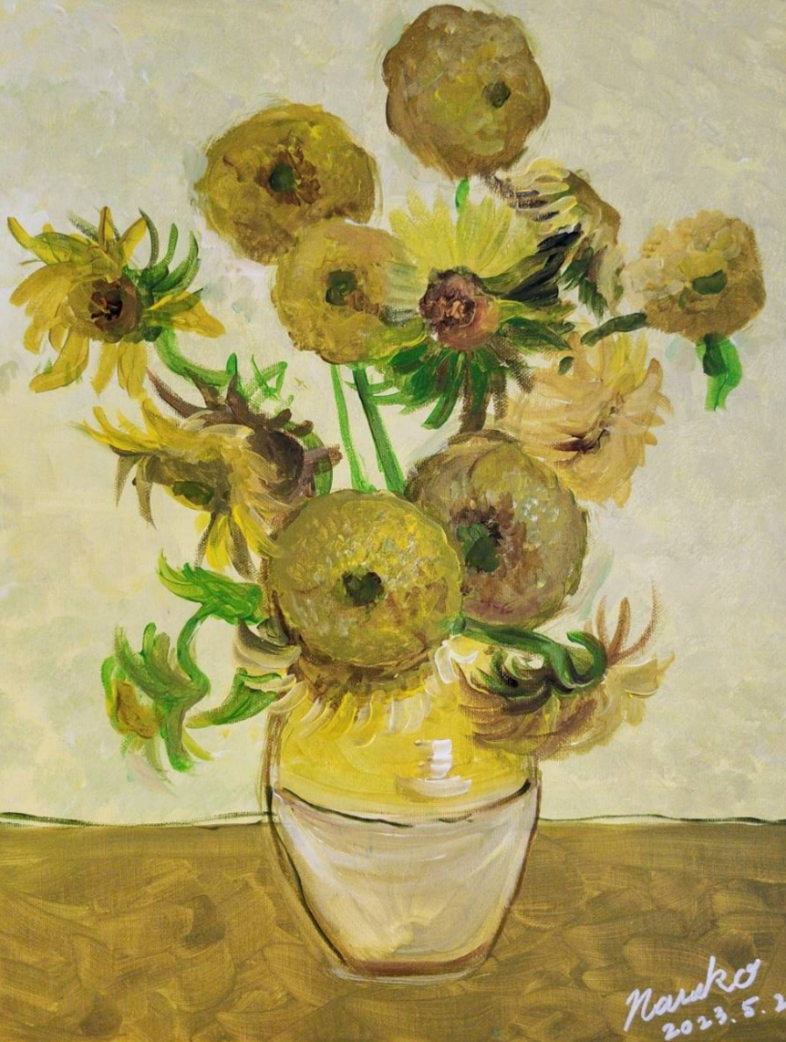 ゴッホ ひまわり Van Gogh Sunflowers – Artbar Tokyo – Paint and 