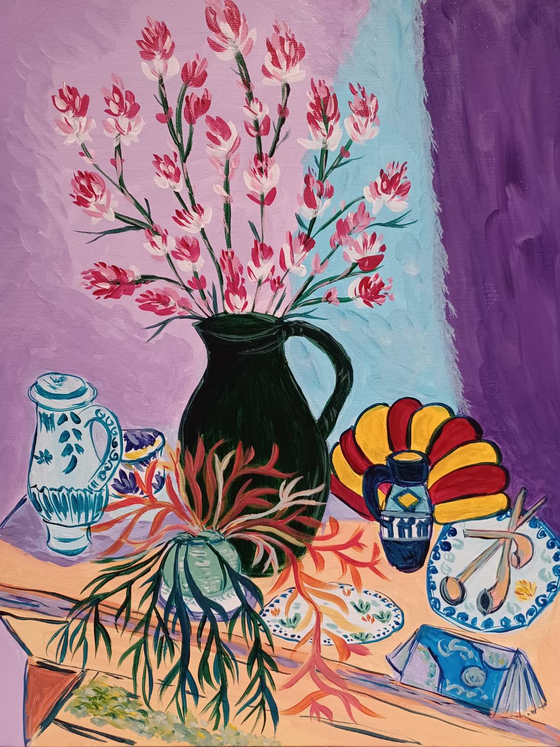 マティス アスフォデルのある静物- Matisse Still Life with Asphodels – Artbar Tokyo – Paint  and Wine Art Studio: Let Your Creativity and the Wine Flow!