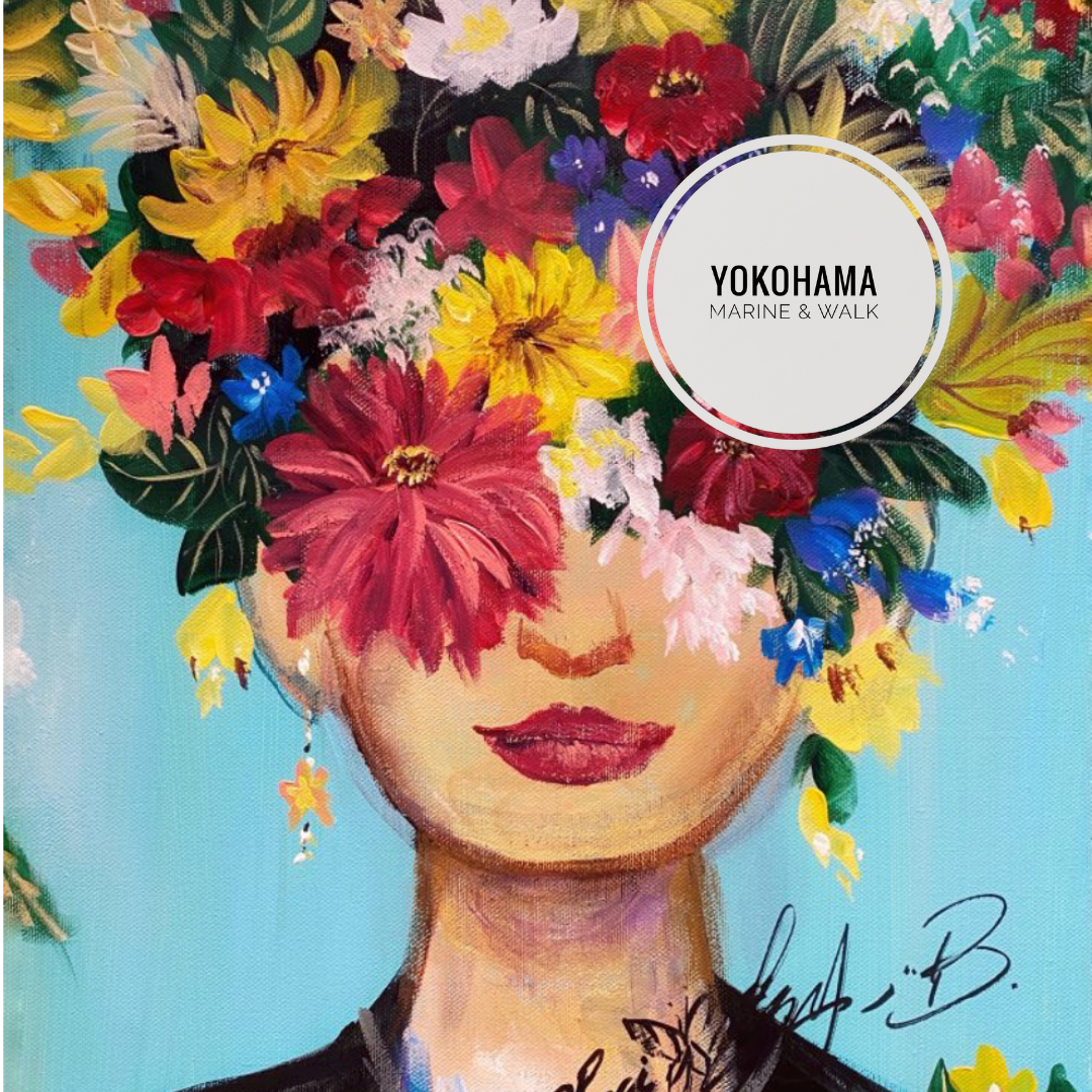 Yokohama フリダ カーロのフラワーポートレート Frida S Flowers Artbar Tokyo Paint And Wine Art Studio Let Your Creativity And The Wine Flow