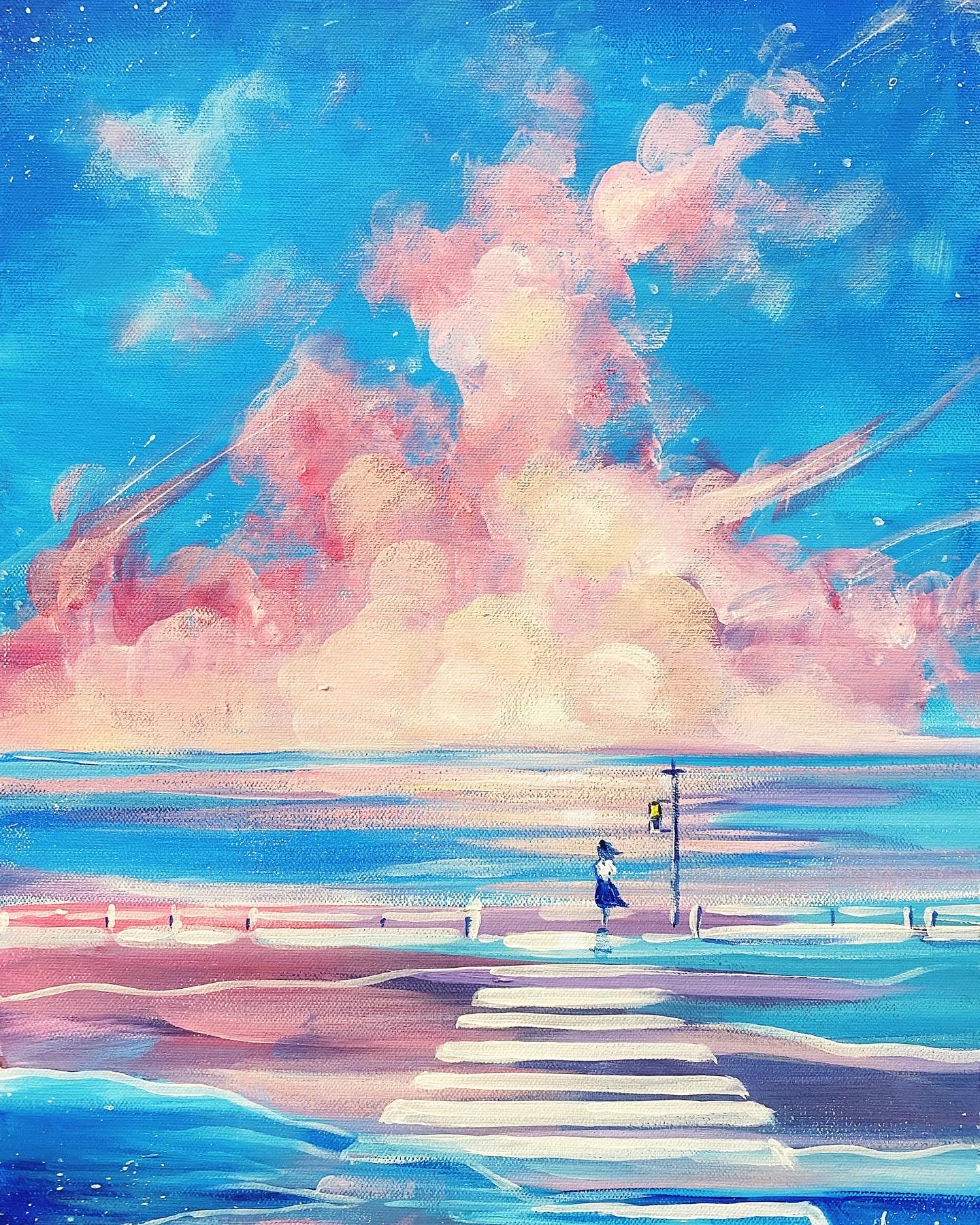 海から空へー Sea to Sky Crossing – Artbar Tokyo – Paint and