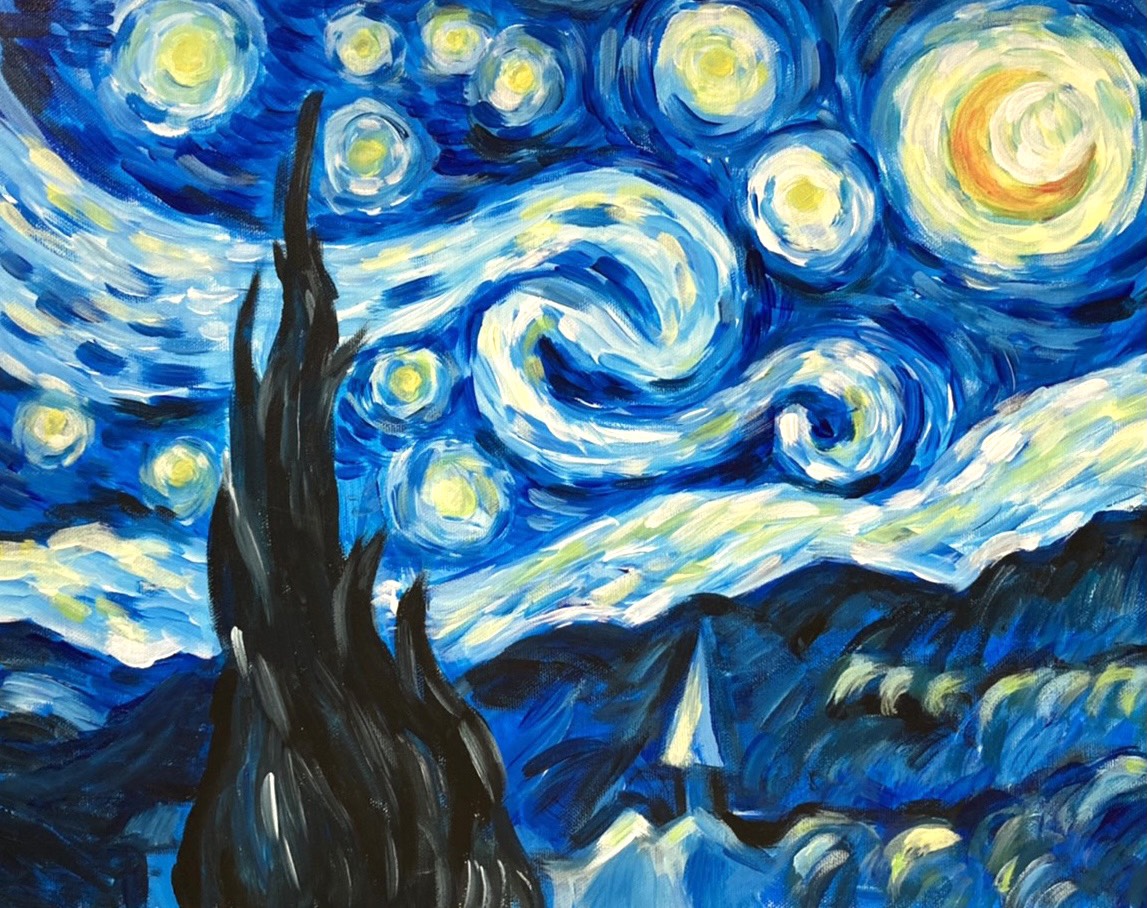 ゴッホ 星月夜 Van Gogh Starry Night – Artbar Tokyo – Paint and Wine Art ...