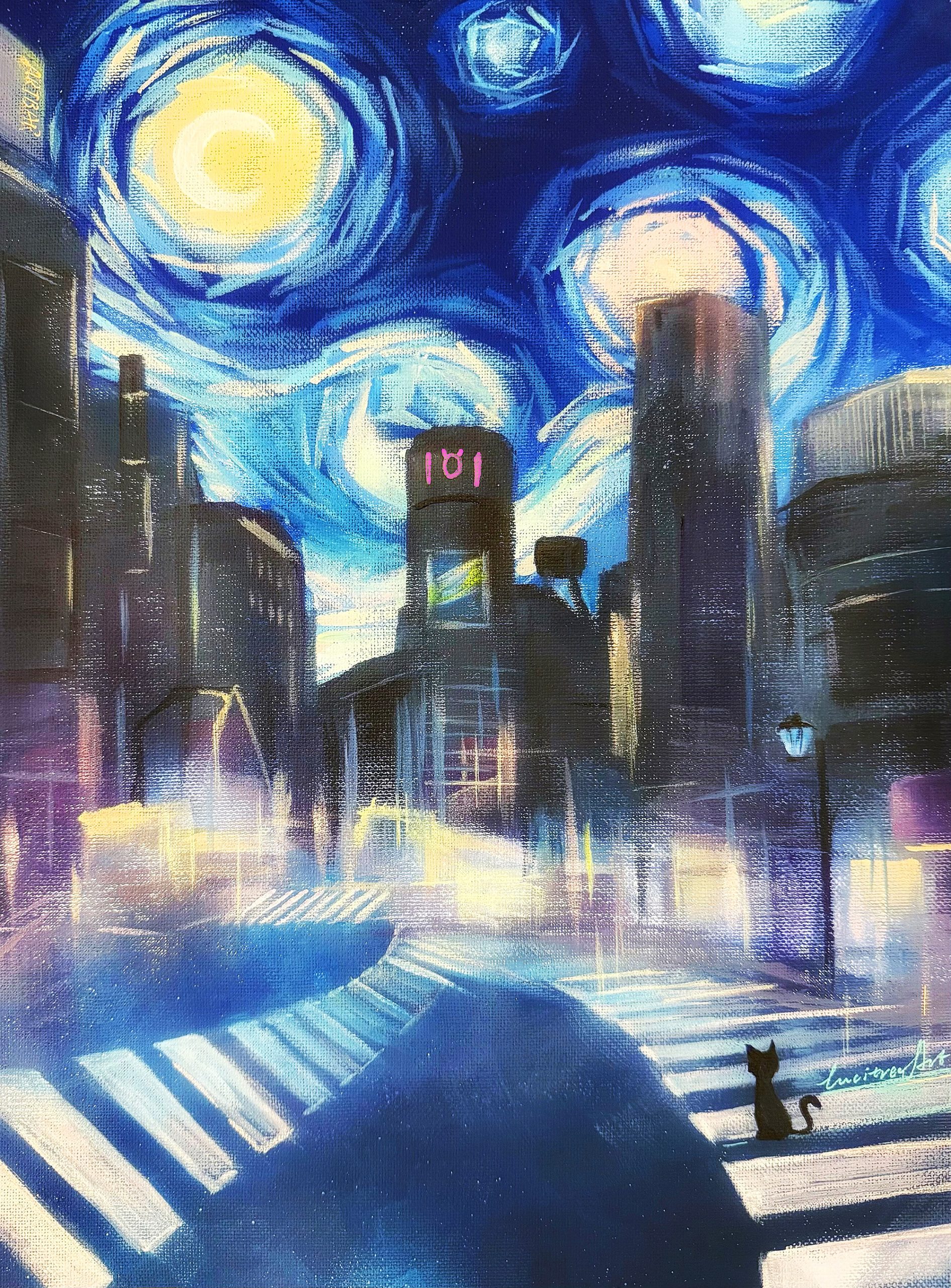 【一点物イラストアート✦SALE✦】Scarry night 一点物イラストアート✦SALE✦】Scarry night aps,504x498,large