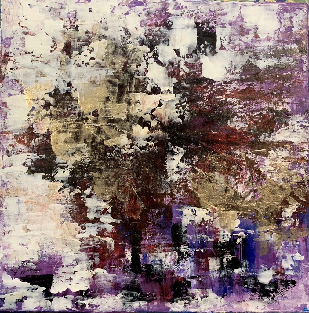 1969年・油絵・抽象画・「notitle010」・K.Uchida・33.5cm