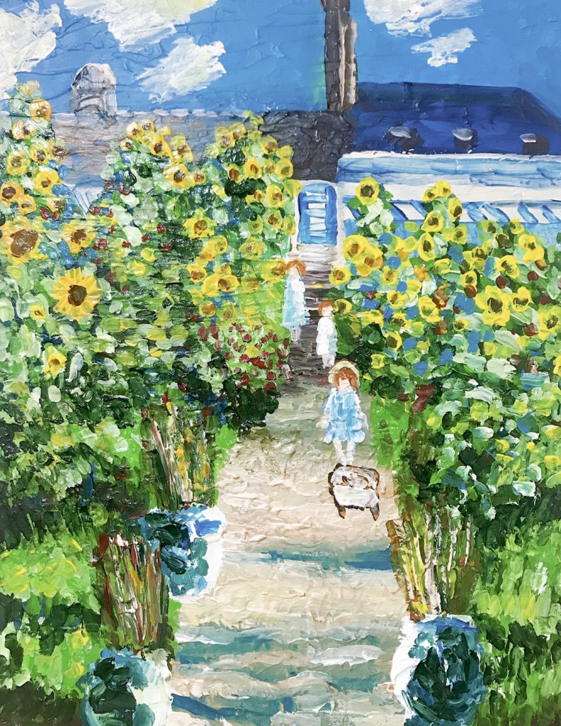 モネ 夏のガーデン Monet Sunflower Garden – Artbar Tokyo – Paint