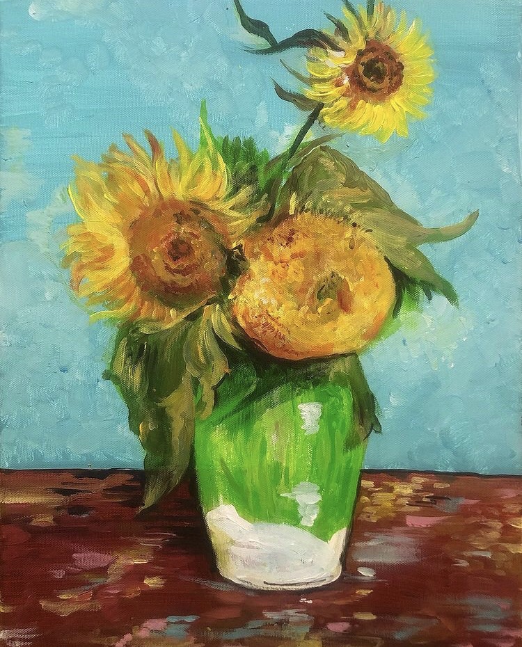 ゴッホ ひまわり Van Gogh Sunflowers – Artbar Tokyo – Paint and