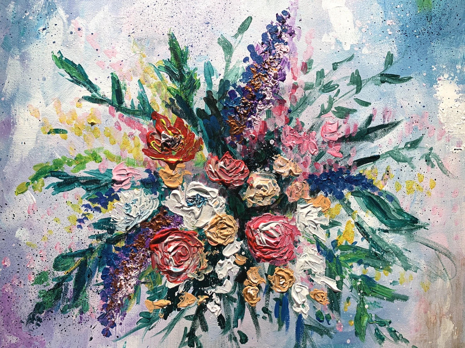 テクスチャーブーケ Textured Bouquet – Artbar Tokyo – Paint and