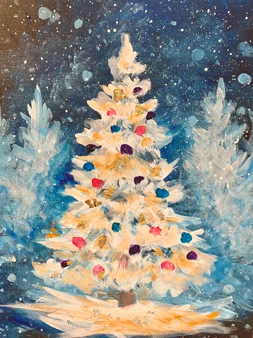 クリスマス ペイント パーティー Christmas Eve Paint Party Artbar Tokyo Paint And Wine Studio Let Your Creativity And The Wine Flow